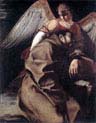saint francis supported by an angel